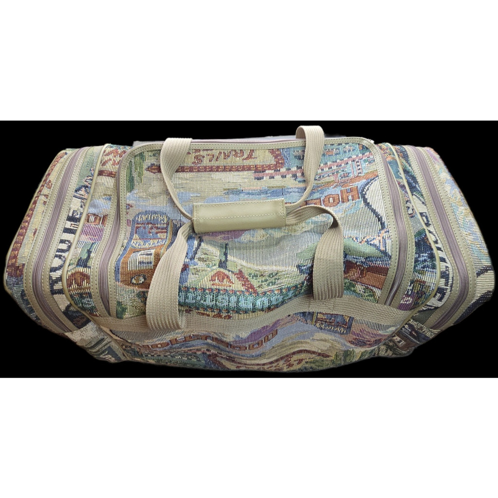 Vintage Pioneer Express Route 66 Tapestry Travel Weekender Duffel Bag - Picture 3 of 14